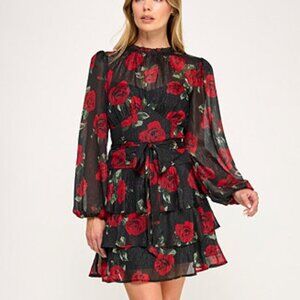 Trixxi Juniors' Long Sleeve Mock Neck Dress